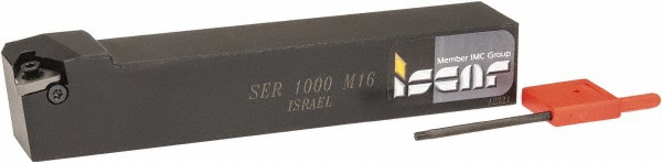 Dorian Tool Indexable Threading Toolholder: External, Right Hand, Uses 16 to G60 Inserts, 1 x 1" Shank - 73310158496