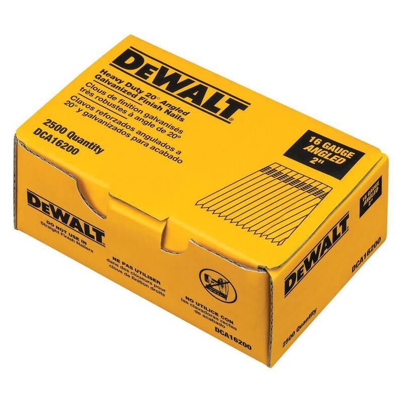 DEWALT 2 in. 16-Gauge Angled Finish Nails (2500 Pack) - DCA16200