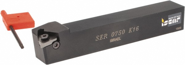 Carmex Indexable Threading Toolholder: External, Right Hand, 3/4 x 3/4" Shank - 075-3EXRHTHL