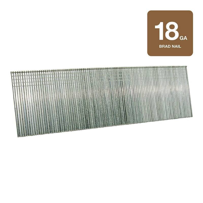 Grip-Rite 1-1/2 in. x 18-Gauge Electrogalvanized Steel Brad Nails 5000 per Box - GRF18112