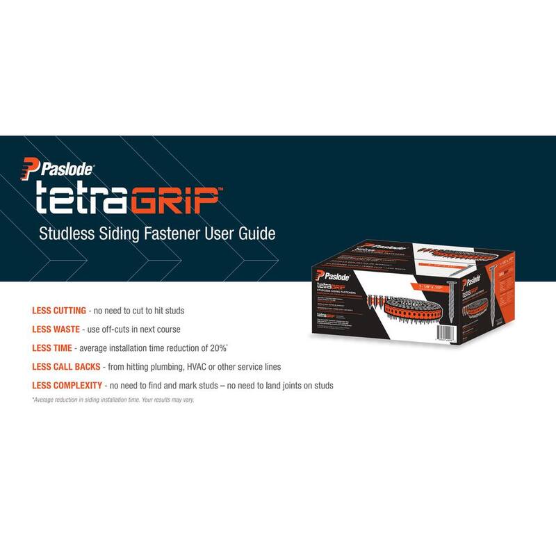 Paslode Tetra Grip 1-1/8 in. x 0.117 in. 11-Gauge 0 Degree Galvanized Steel Siding Nail (3600 Per Box) - 650964