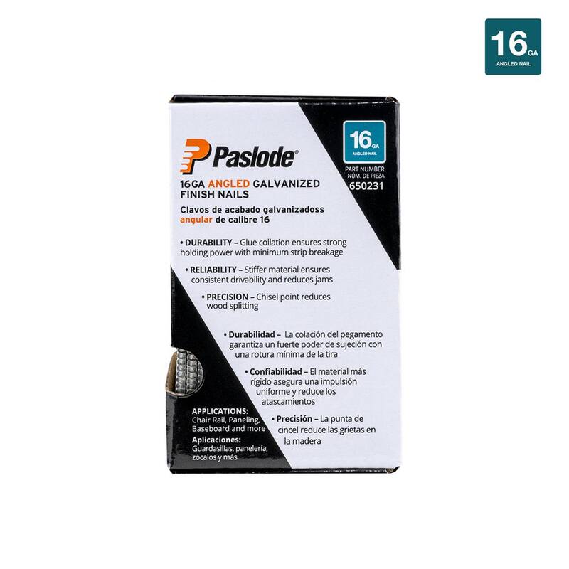 Paslode 1-1/2 in. x 16-Gauge 20° Galvanized Angled Nails (2000 per Box) - 650231