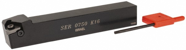 Ingersoll Cutting Tools Indexable Threading Toolholder: External, Right Hand, Uses 16 Inserts, 1-1/4 x 1-1/4" Shank - 3820052
