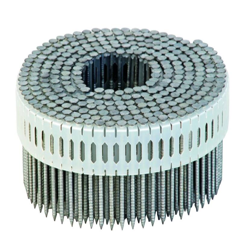 Duo-Fast 1-7/8 in. x 0.086-Gauge 0 Degree Galvanized Ring Shank Plastic Coil Siding Nails (3,600-Pack) - 650392