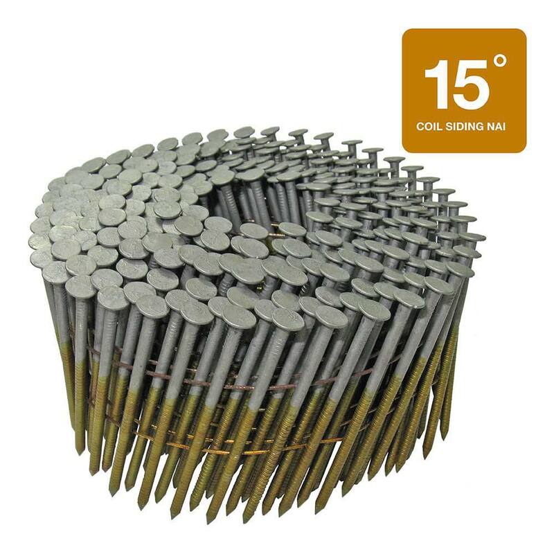 Grip-Rite 2 in. x 0.092 15° Wire Collated Exterior Galvanized Ring Shank Framing Nails 1200 per Box - GRC6R92HG1