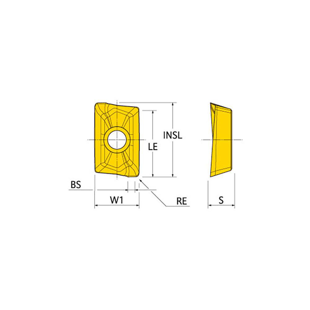 Ingersoll Cutting Tools Milling Insert: ANSI APLV42R02 IN1030, ISO APKT120304R-HS IN1030, IN1030, Solid Carbide - 5802379