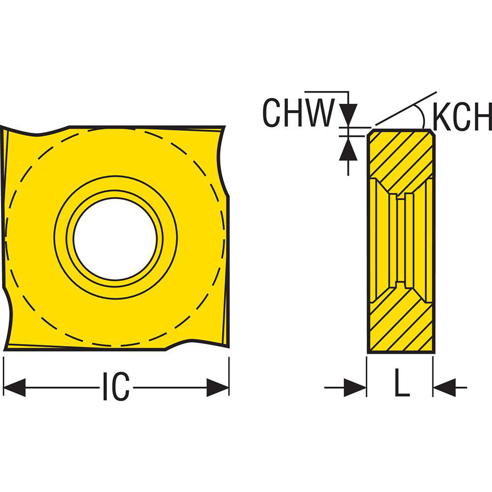 Seco Milling Insert: ANSI 335.19-1207T-MD09, ISO 335.19-1207T-MD09, T25M, Solid Carbide - 74016937