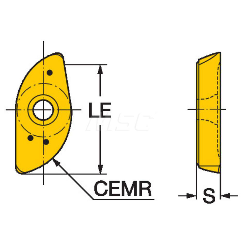Sandvik Coromant Milling Insert: ANSI RA216-16 03 M-M 1130, ISO RA216-16 03 M-M 1130, 1130, Solid Carbide - 7100959