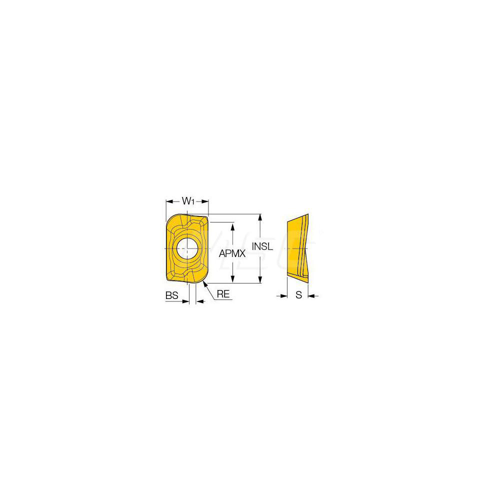 Iscar Milling Insert: ANSI HM90 ADKT 1505PDR IC808, ISO HM90 ADKT 1505PDR, IC808, Solid Carbide - 5606328
