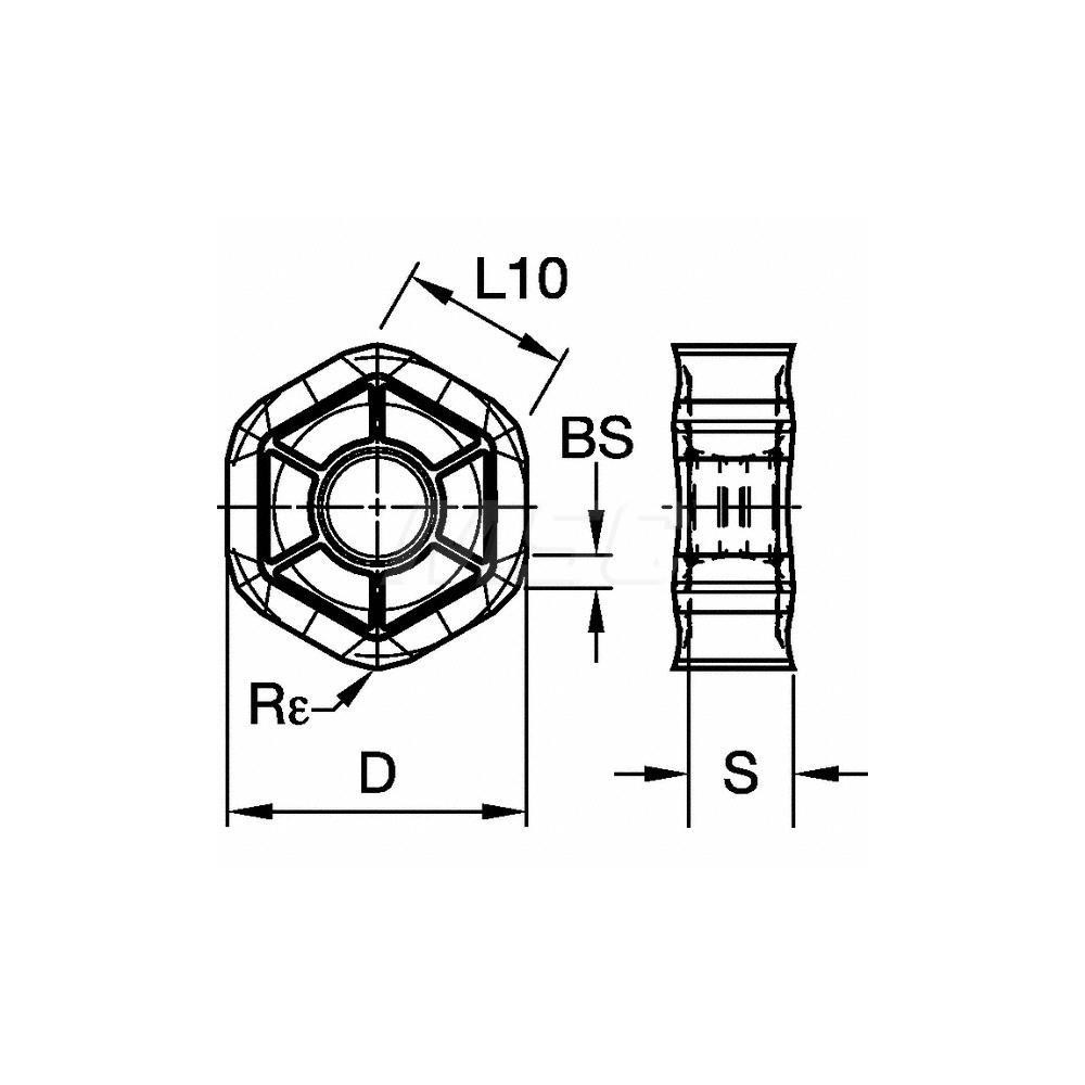Kennametal Milling Insert: ANSI HNPJ535ANSNGD, ISO HNPJ0905ANSNGD, KCPM40, Solid Carbide - 5550795