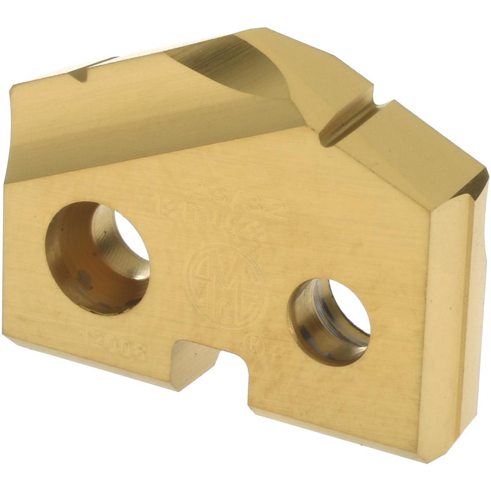 Allied Machine and Engineering Spade Drill Insert: 23/32" Dia, Seat Size 1, High Speed Steel, 132 deg Point - 131T-0023