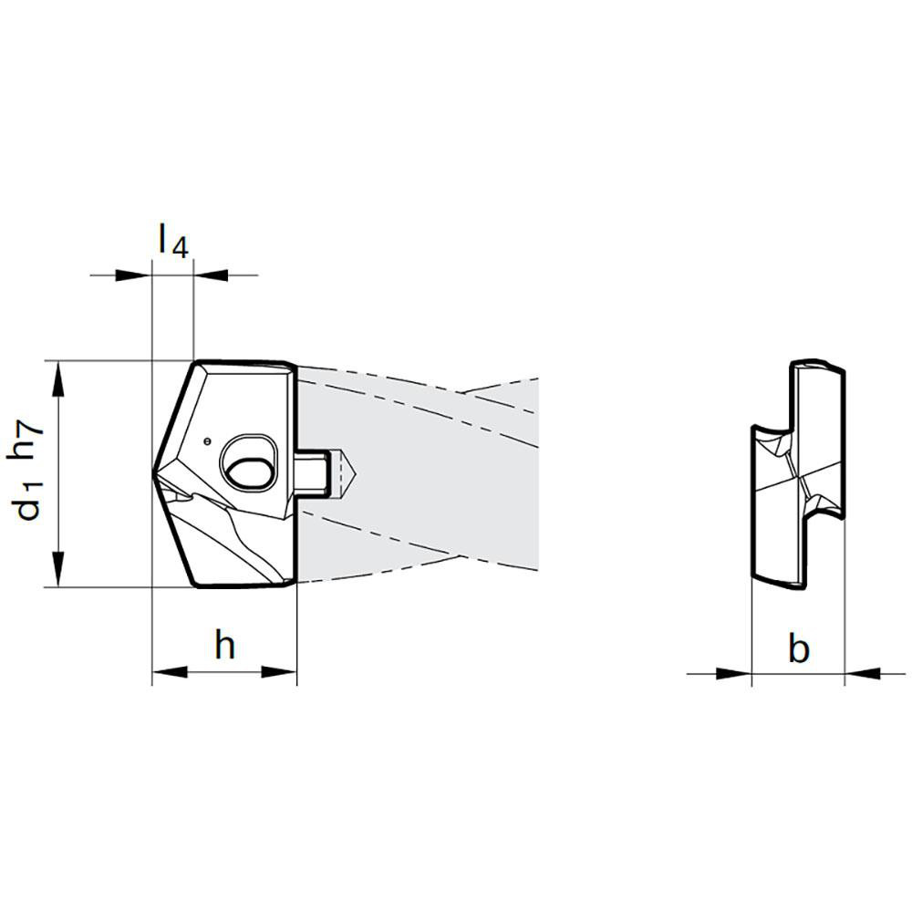 Guhring Replaceable Drill Tips: 4112 1" HT800, 1.0000" Dia, 25.40 mm Dia, 140 deg Point,  K/P - 9041120254000