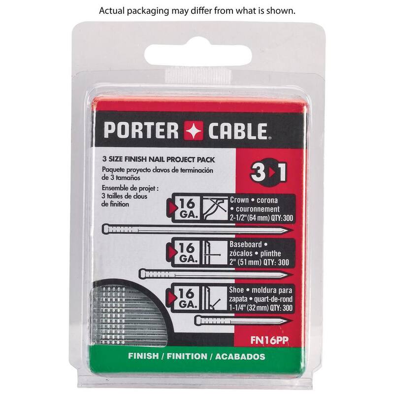 Porter-Cable 16-Gauge Finish Nail Project Pack (900 per Box) - FN16PP