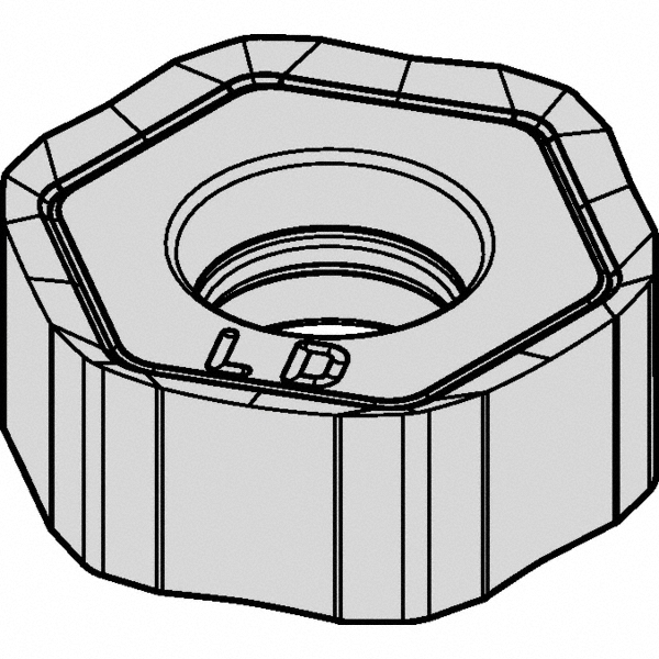 Kennametal Milling Insert: ANSI HNGJ43ANSNHD, ISO HNGJ0604ANSNHD, KCSM40, Solid Carbide - 6165864