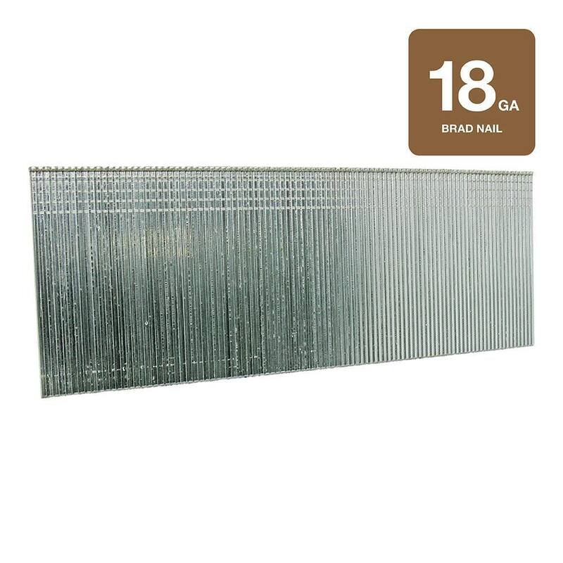 Grip-Rite 1-3/4 in. x 18-Gauge Electrogalvanized Brad Nails 5000 per Box - GRF18134