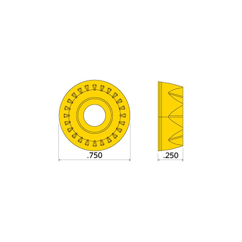 Ingersoll Cutting Tools Milling Insert: ANSI RCKX64TN-M J IN2030, ISO RCKX64TN-M J  IN2030, IN2030, Solid Carbide - 5821042