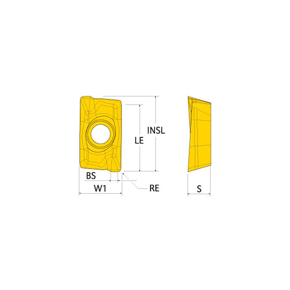 Ingersoll Cutting Tools Milling Insert: ANSI APLH53R01 IN2030, ISO APKT160408R, IN2030, Solid Carbide - 5803393