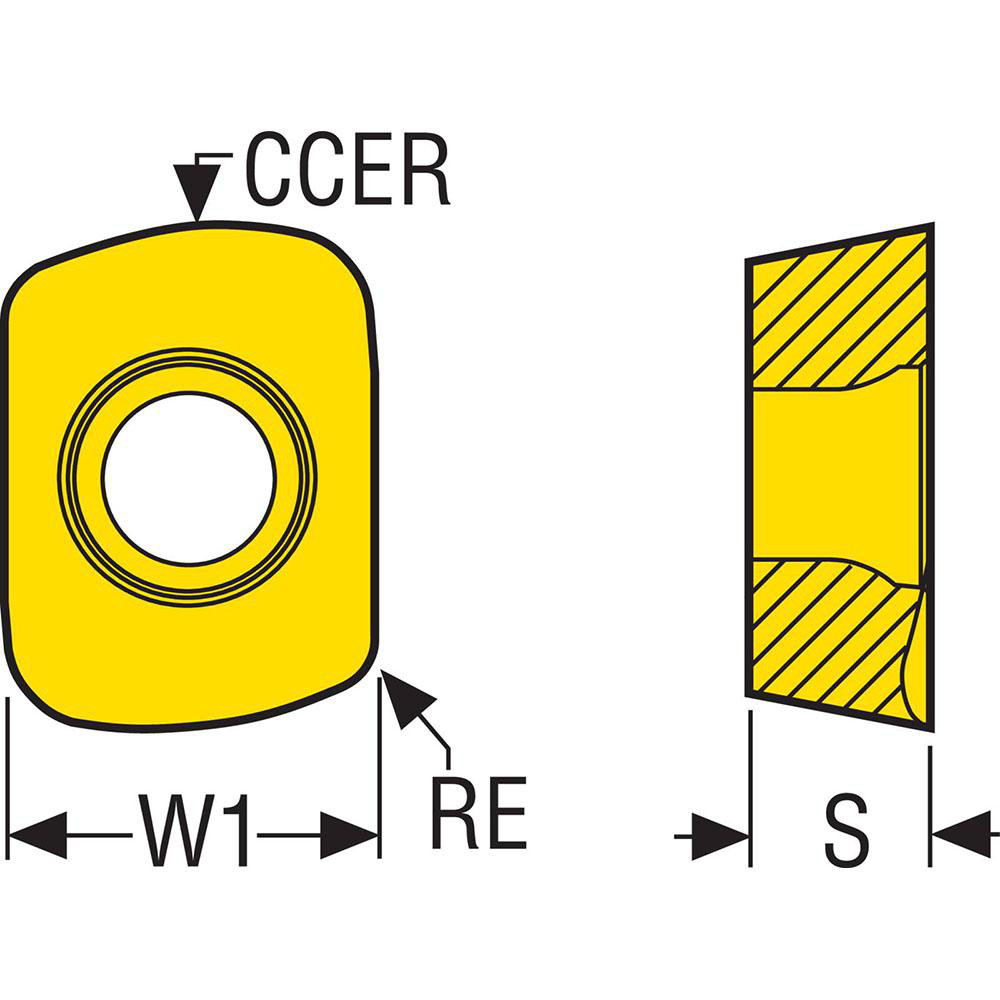 Seco Milling Insert: ANSI LPKT09T420TR-M13, ISO LPKT09T420TR-M13, F40M, Solid Carbide - 03212688