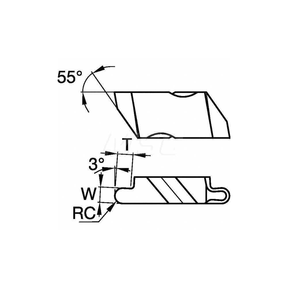 Kennametal Grooving Insert: NR3031R KCU10, Carbide - 4175950