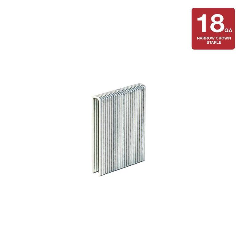 Grip-Rite 1-1/2 in. x 18-Gauge Adhesive Collated Electrogalvanized L-Style Narrow Crown Staples 5000 per Box - GRL17