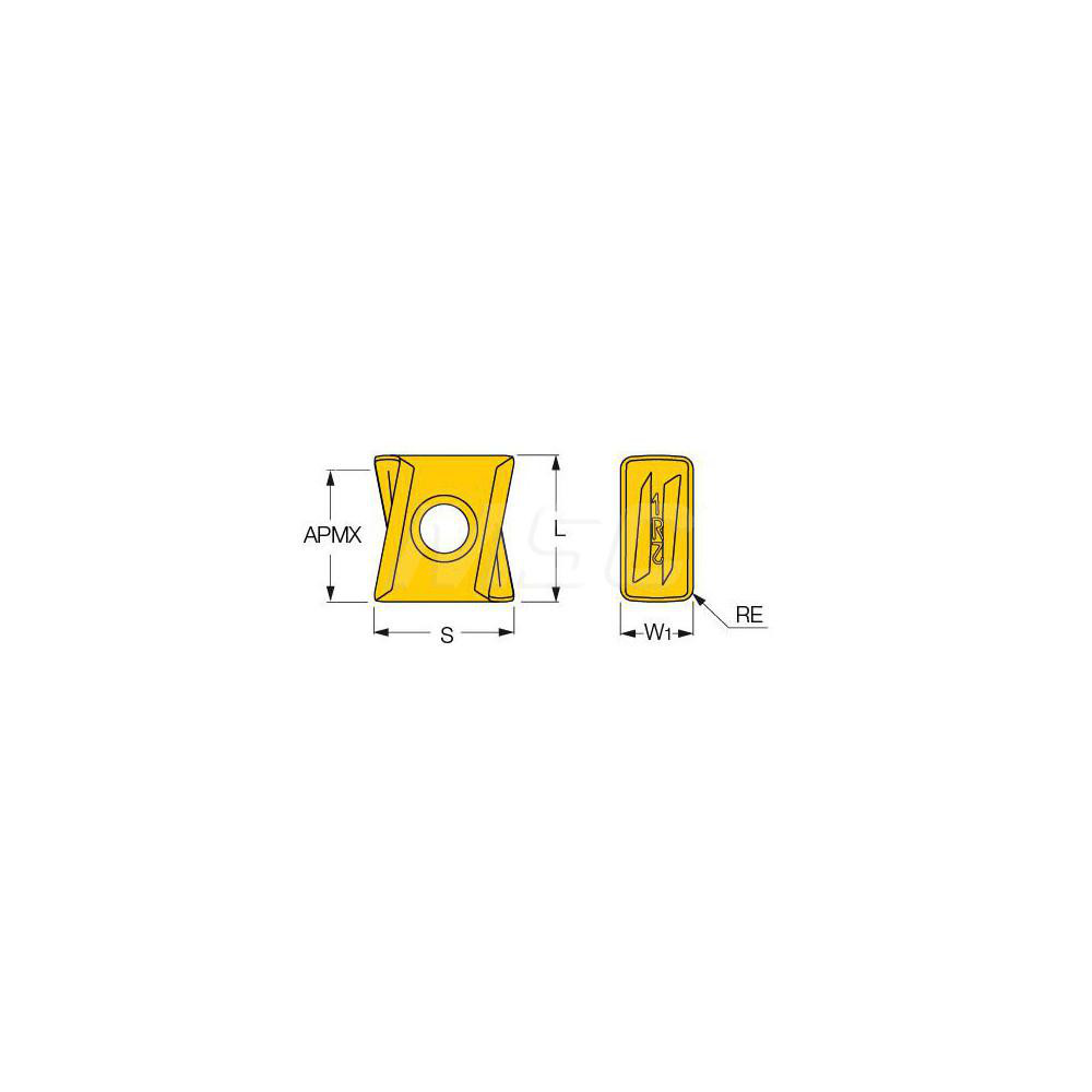 Iscar Milling Insert: ANSI T490 LNAR 1306PN-R-P IC07, ISO T490 LNAR 1306PN-R-P, IC07, Solid Carbide - 5606389