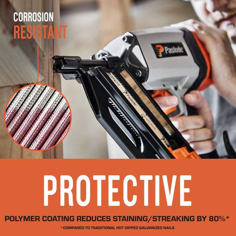 Paslode 3 in. x 0.131-Gauge 30-Degree Galvanized Ring Shank Paper Tape Framing Nails (2000-Box) - 650387