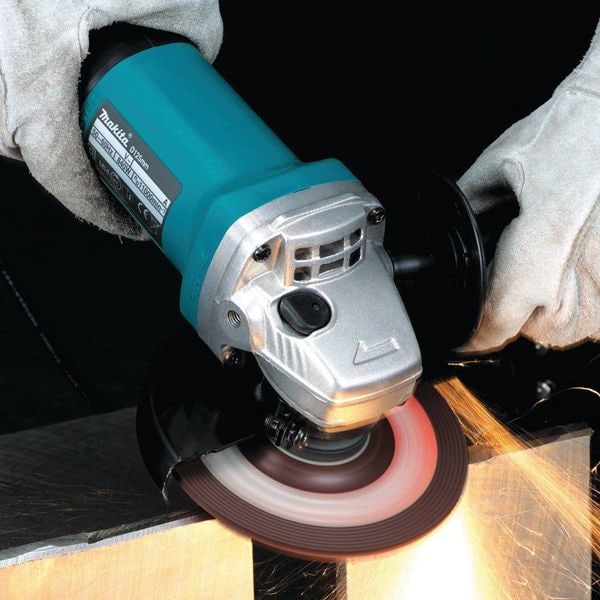 Makita 4-1/2" Angle Grinder, Paddle, 7.5A, Paddle, Lock-On, AC/DC - 9557PB