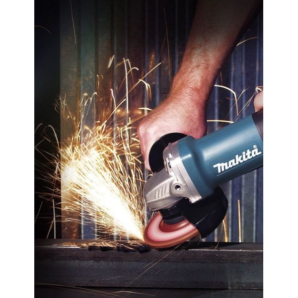 Makita 4-1/2" Angle Grinder, Paddle, 7.5A, Paddle, Lock-On, AC/DC - 9557PB