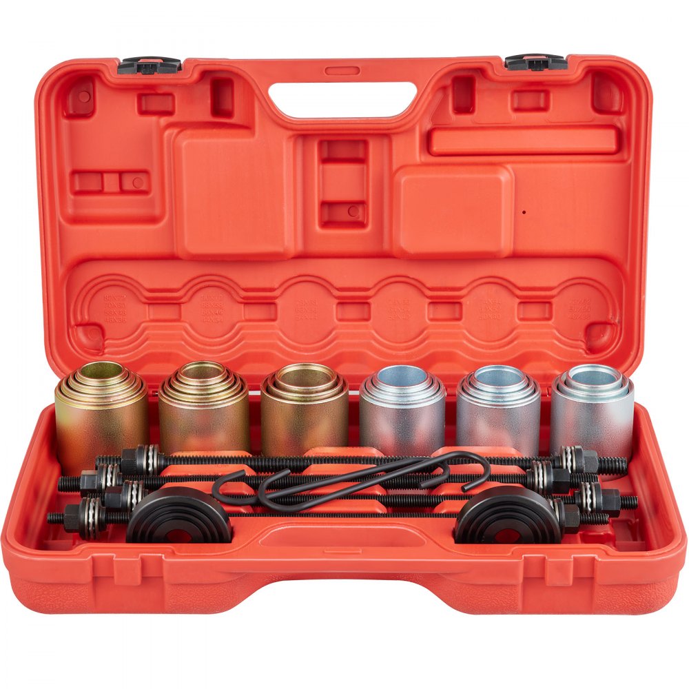 VEVOR 26 PCS Pull and Press Sleeve Kit, 45 # Steel Removal Installation Bushes Bearings Tool Kit, Bush Removal Insertion Sleeve Tool Set Works on Most Cars and LCV, HGV Engines - CTQCQBDDWC26MOULZV0