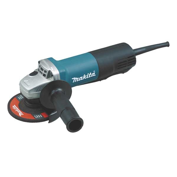 Makita 4-1/2" Angle Grinder, Paddle, 7.5A, Paddle, Lock-On, AC/DC - 9557PB