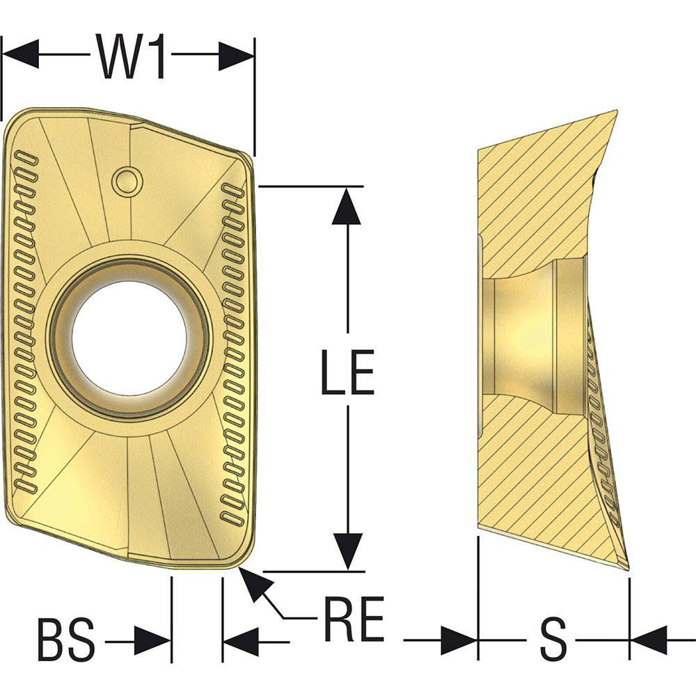 Seco Milling Insert: ANSI XOMX120408TR-ME08, ISO XOMX120408TR-ME08, F40M, Solid Carbide - 00005973