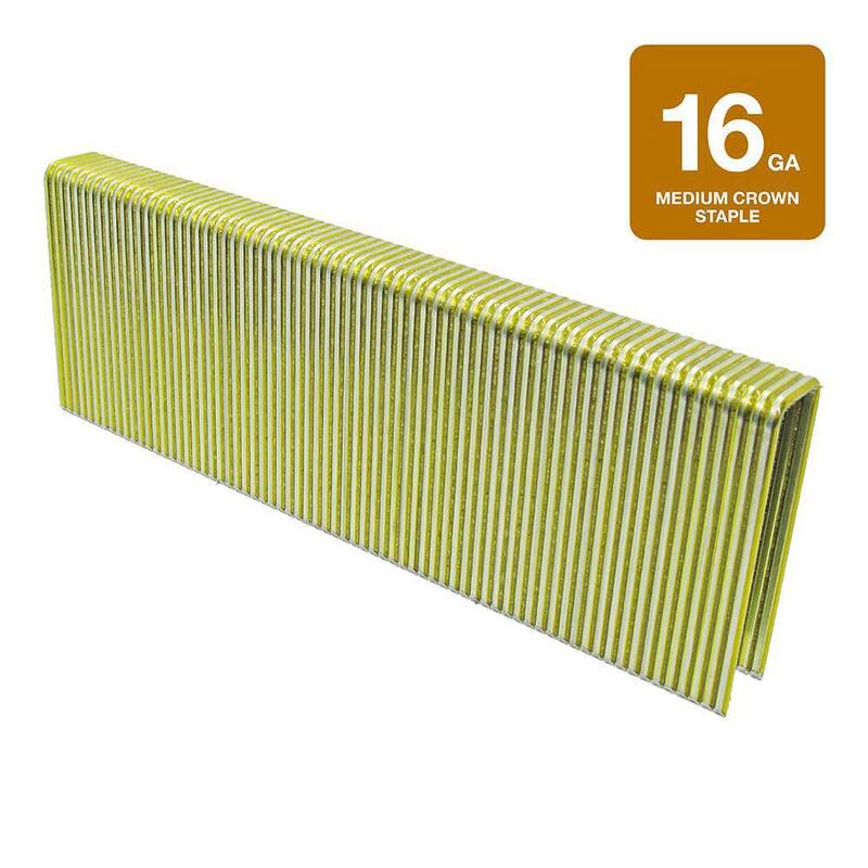 Grip-Rite 7/16 x 1-3/4 in. 16-Gauge Electrogalvanized N-Style Medium Crown Staples 10000 per Box - GRN19