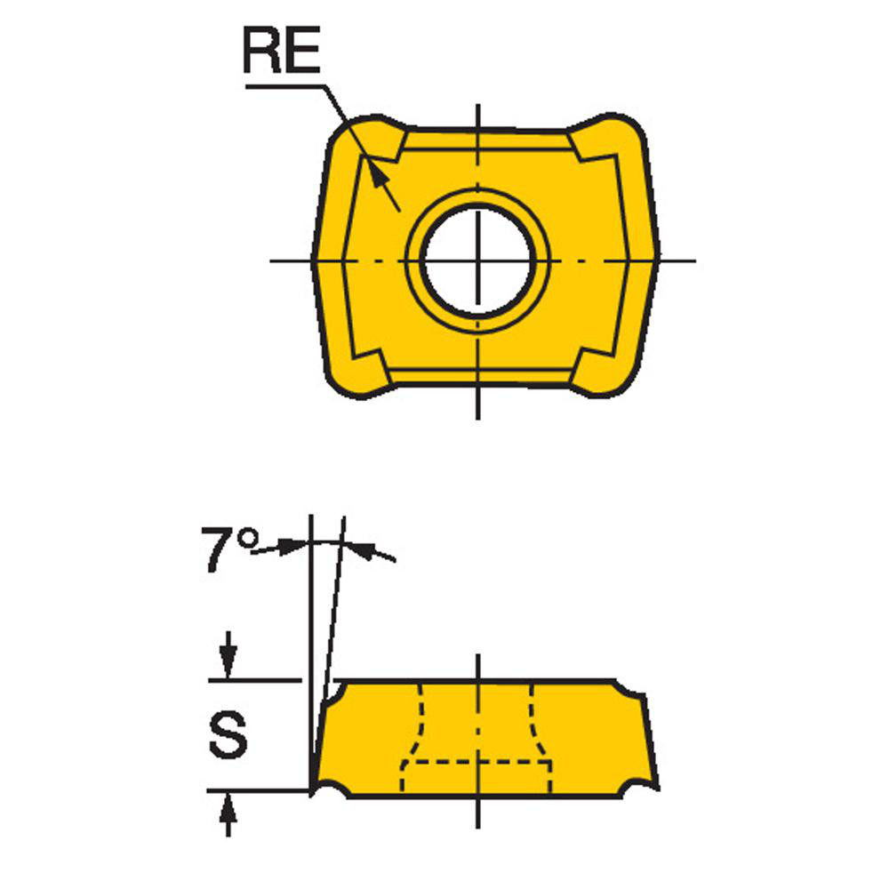 Sandvik Coromant Indexable Drill Insert: LCMX030308-53 1020, Carbide - 5735048