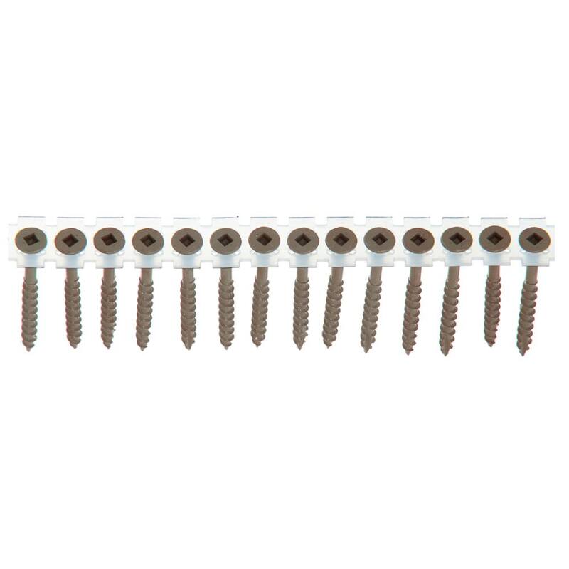 Senco #8 x 2 in. Coarse Galvanized Square Decking to Wood DuraSpin Collated Screw (1000-Pack) - 08D200W