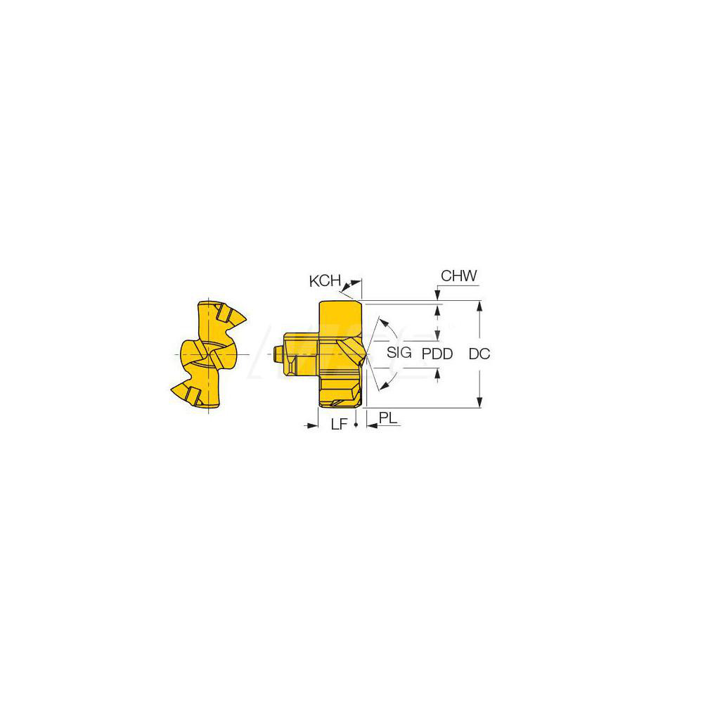 Iscar Replaceable Drill Tips: FCP1000 IC908, 1.0008" Dia, 25.42 mm Dia, 140 deg Point,  IC908 - 5567742