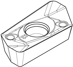Kennametal Milling Insert: ANSI EP1408EHD, ISO EDPT140408PDERHD, KC522M, Solid Carbide - 3033728