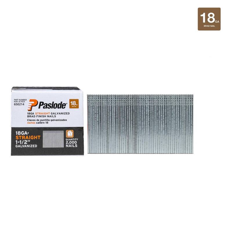 Paslode 1-1/2 in. x 18-Gauge Galvanized Brad Nails (2000 per Box) - 650214