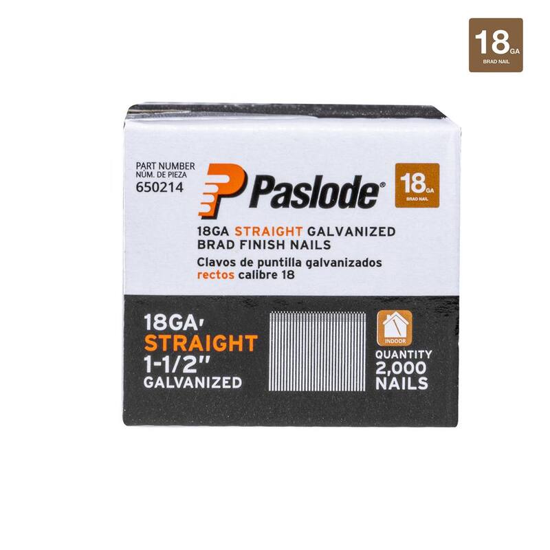 Paslode 1-1/2 in. x 18-Gauge Galvanized Brad Nails (2000 per Box) - 650214