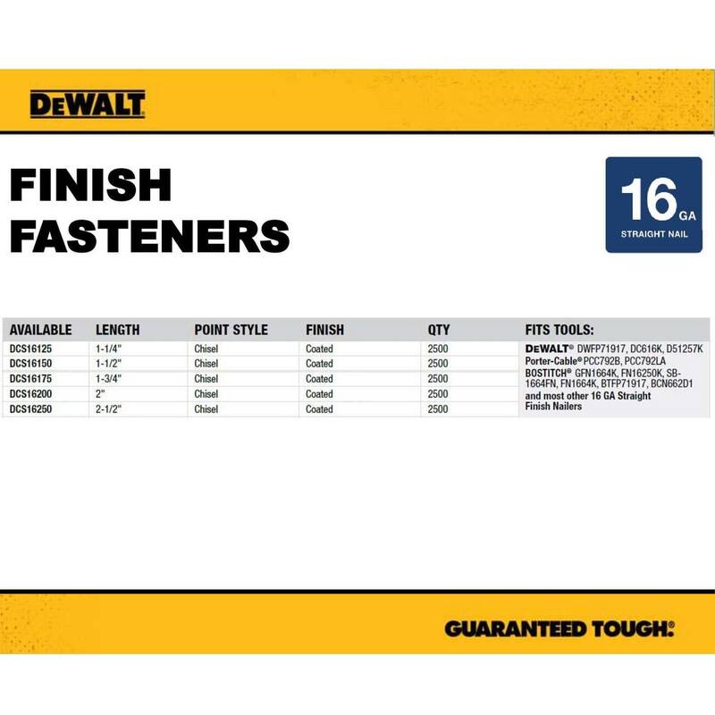 DEWALT 1-3/4 in. x 16-Gauge Metal Nails - DCS16175