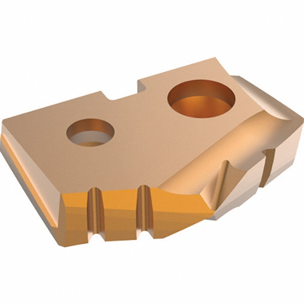 Allied Machine and Engineering Spade Drill Insert: 13.00 mm Dia, Seat Size 0, Carbide, 132 deg Point - 4C10P-13