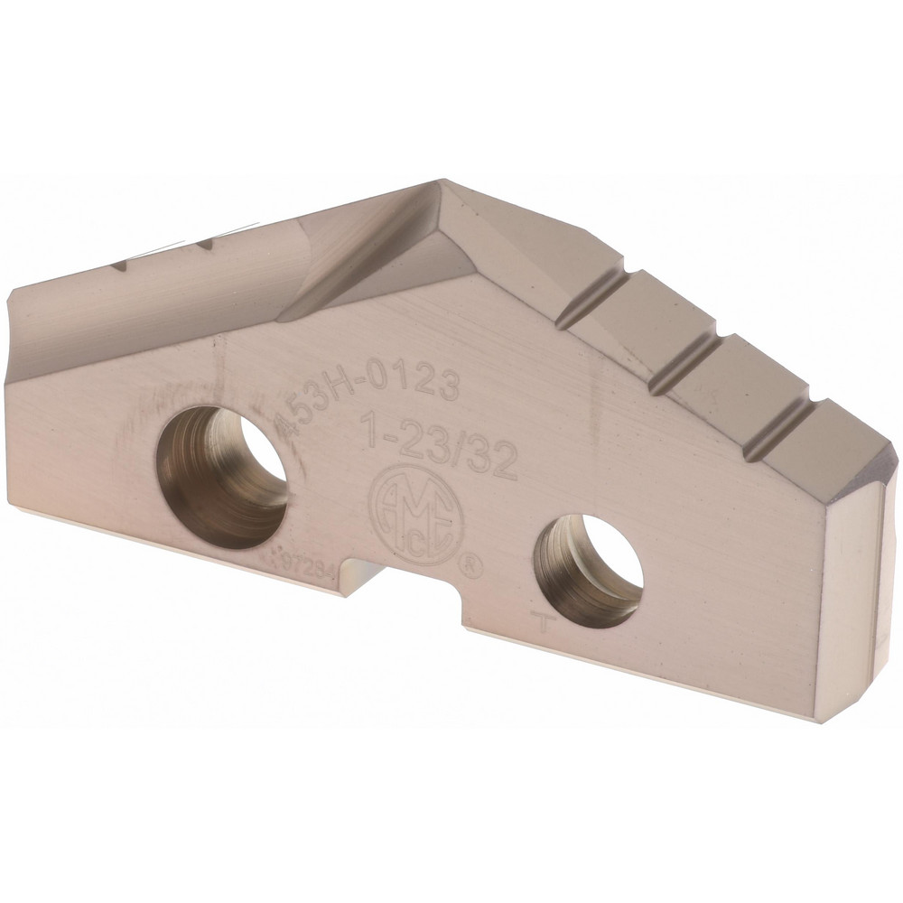 Allied Machine and Engineering Spade Drill Insert: 1-23/32" Dia, Seat Size 3, Cobalt, 132 deg Point - 453H-0123