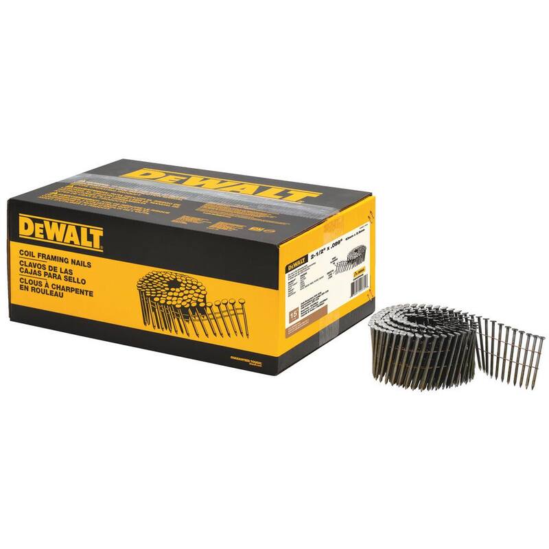 DEWALT 2-1/2 in. x 0.099 in. Metal Coil Nails 3600 per Box - DWC8P99D