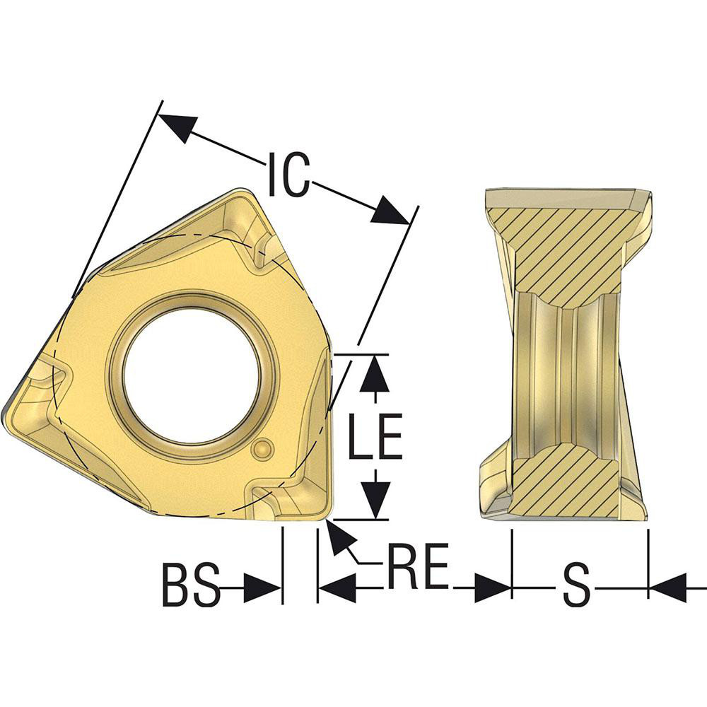 Seco Milling Insert: ANSI XNEX040308TR-M08, ISO XNEX040308TR-M08, MP3000, Solid Carbide - 02766024
