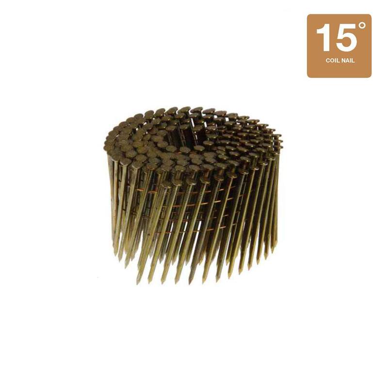 Grip-Rite 3 in. x 0.120 in. 15° Wire Collated Exterior Galvanized Smooth Shank Round Head Framing Nails 2500 per Box - GRC10PDHG