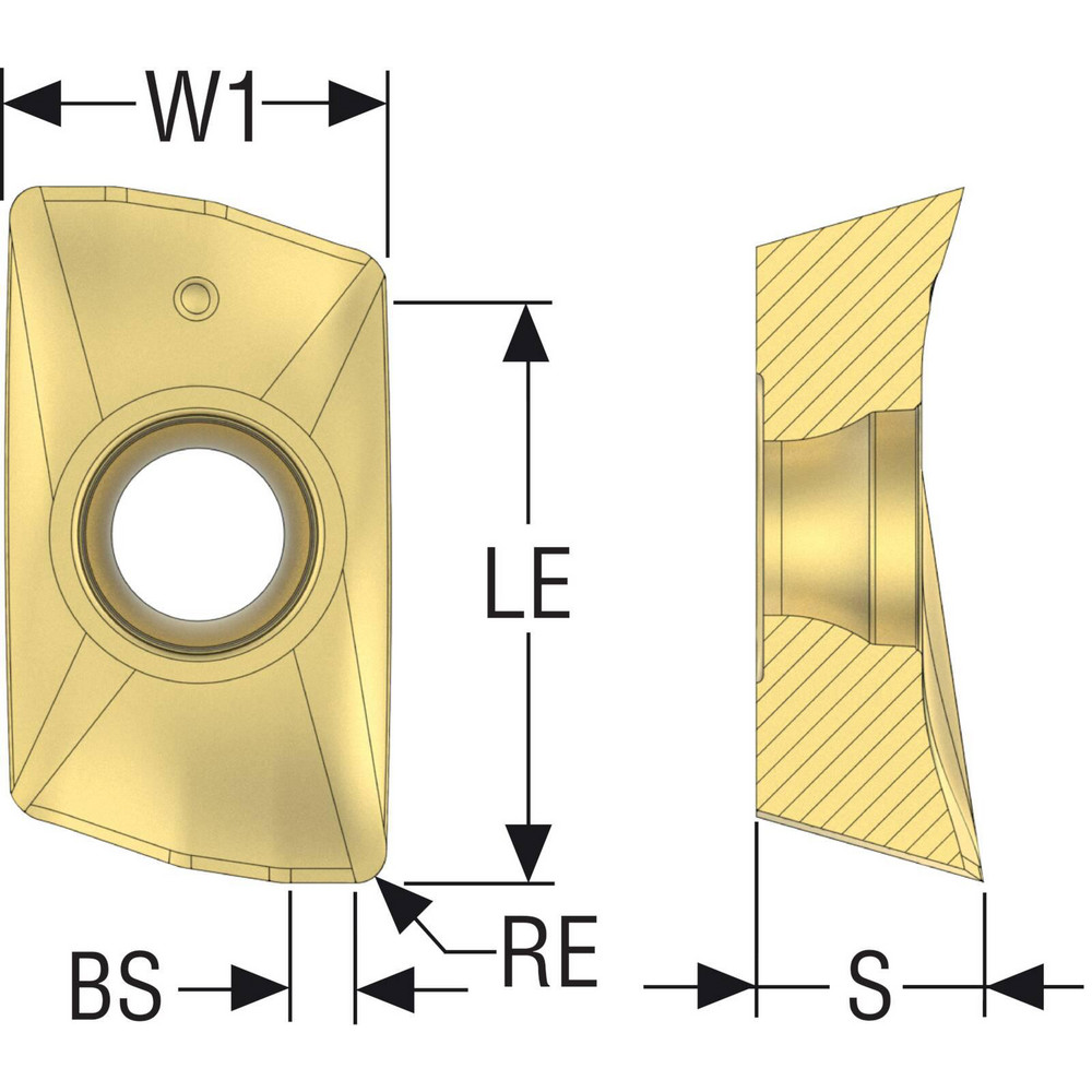 Seco Milling Insert: ANSI XOEX160508R-M09, ISO XOEX160508R-M09, MS2050, Solid Carbide - 10000048