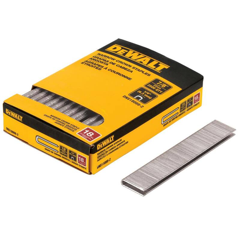 DEWALT 1/4 in. x 7/8 in. 18-Gauge Glue Collated Crown Staple (2500 Pieces) - DNS18088-2