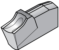 Kennametal Cutoff Insert: A2050R06CF03 KCU25, Carbide, 5.00 mm Cutting Width, 0.1970" Cutting Width - 4111116