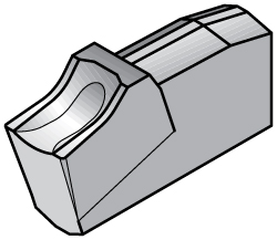 Kennametal Cutoff Insert: A2050R06CF03 KCU25, Carbide, 5.00 mm Cutting Width, 0.1970" Cutting Width - 4111116