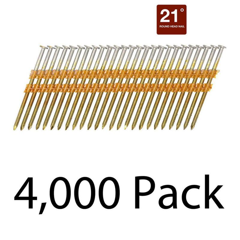 DEWALT 3 in. x 0.131 in. Ring Shank Galvanized Metal Framing Nails 2 Boxes (2000 per Box) - DWRHS10DR131GX2