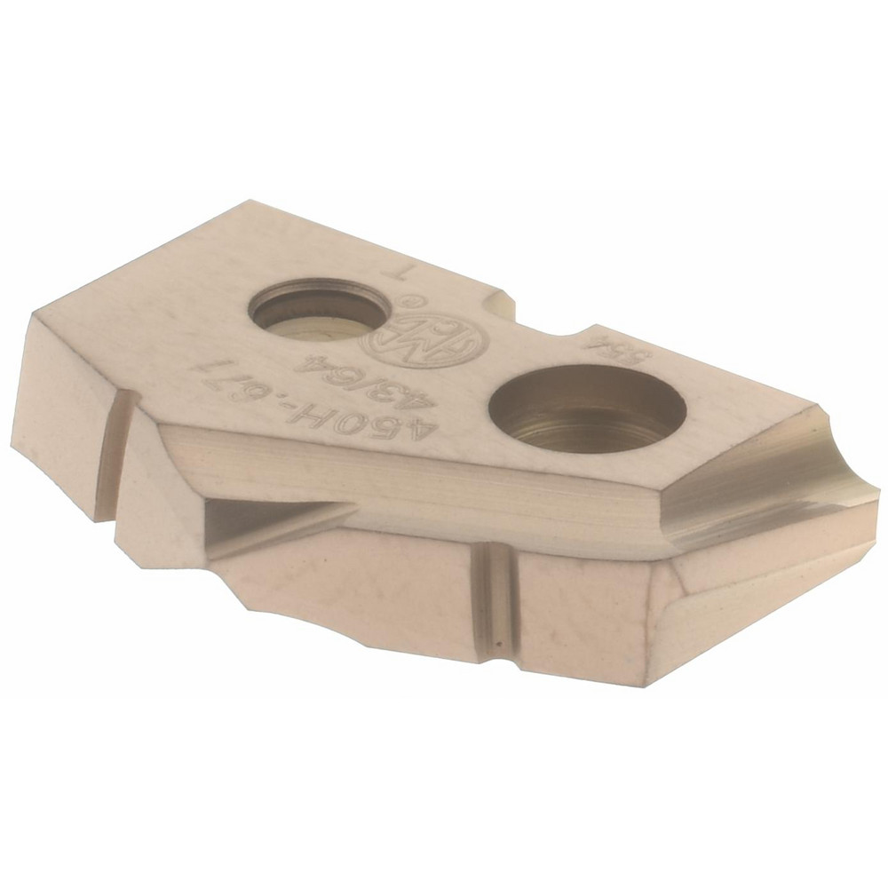 Allied Machine and Engineering Spade Drill Insert: 43/64" Dia, Seat Size 0, Cobalt, 132 deg Point - 450H-.671